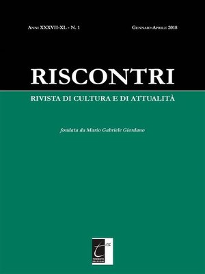 cover image of Riscontri. Rivista di Cultura e di Attualità